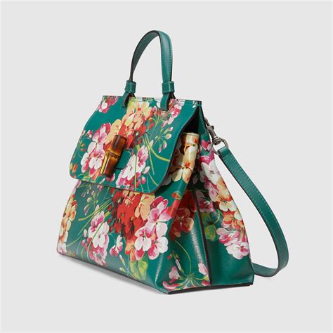 borsa gucci blooms|Gucci Bamboo Daily Blooms medium top handle bag.